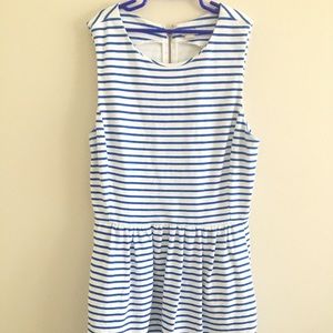 Blue and White Striped JCrew Dress